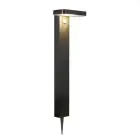 Nordlux Solar Sokkelampe Rica Torget Rustfritt Stål Svart 4.5W 380lm - 830 Varm Hvit |Bevegelses- og Lyssensor