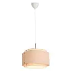DFTP by Nordlux Takai Pendel Lampe Rustfritt Stål og Tekstil Beige | Egnet for E27