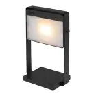 Nordlux Bordlampe Saulio Aluminium Svart 3.5W 200lm - 830 Varm Hvit | IP44 - 3-Trinn Dimbar - Solar