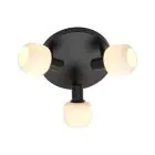 Nordlux Milford Taklampe Glass Mini 3-Rondel Svart | Egnet for 3x E14