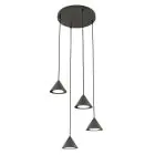 Emibig Pendel Lampe Elit Stål Svart | Egnet for 4x GX53 - Max 10W