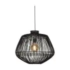 Good&Mojo Pendel Lampe Madagascar Rattan Svart | Egnet for 1x E27 