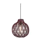 Good&Mojo Pendel Lampe Mendoza Bambus Burgundy S | Egnet for 1x E27 