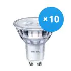 Fordelspakning 10x Philips Corepro LED Spot GU10 PAR16 3W 240lm 36D - 840 kald hvit | dimbar - erstatter 35W