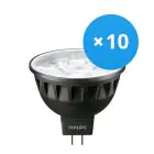 Fordelspakning 10x Philips Master LED Spot GU5.3 MR16 7.5W 500lm 24D - 930 varm hvit | beste fargegjengivelse - dimbar - erstatter 50W