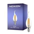 Noxion Lucent LED E14 Böjd topp Mignon filament klar 4.5W 470lm - 827 ekstra varm hvit | dimbar - erstatter 40W