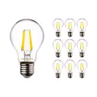 Fordelspakning 10x Noxion Lucent LED E27 Pære filament klar 7W 806lm - 822-827 Dim To Warm | dimbar - erstatter 60W