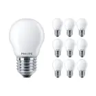 Fordelspakning 10x Philips Corepro LED Lustre E27 Ball matt 4.3W 470lm - 827 ekstra varm hvit | erstatter 40W