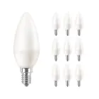 Fordelspakning 10x Philips Corepro LED Mignon E14 matt 7W 806lm – 827 ekstra varm hvit – erstatter 60W