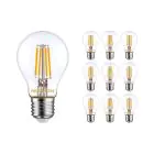 Fordelspakning 10x Noxion Lucent filament LED E27 Pære klar 7W 806lm - 827 ekstra varm hvit | dimbar - erstatter 60W