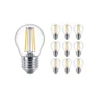 Fordelspakning 10x Philips Master Value LED Lustre E27 Ball filament klar 3.4W 470lm - 927 ekstra varm hvit | beste fargegjengivelse - dimbar - erstatter 40W