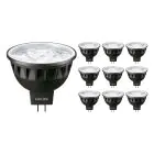 Fordelspakning 10x Philips Master LED Spot GU5.3 MR16 7.5W 500lm 36D - 930 varm hvit | beste fargegjengivelse - dimbar - erstatter 50W