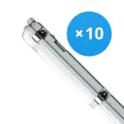 Fordelspakning 10x Noxion LED Lyslister Vanntett Poseidon V3.0 35-65W 4550-9100lm - 830-865 CCT | 150cm - Kabelgjennomføring (5x2.5mm2)