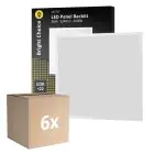 Fordelspakning 6x Bright Choice LED Panel Backlit 36W 3240lm - 840 Kald Hvit | 60x60cm - UGR 
