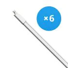 Fordelspakning 6x Bright Choice LED Lyslister Vanntett 27W 2970lm - 840 Kald Hvit | 150cm