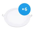 Fordelspakning 6x Bright Choice LED Downlight UltraSlim 24W 1950lm 110D - 840 Kald Hvit | 295mm - Utskjæring 280mm