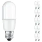 Fordelspakning 10x Ledvance LED Classic Stick LED E27 matt 8W 806lm - 827 ekstra varm hvit | erstatter 60W