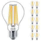 Fordelspakning 10x Philips Corepro LED Pære E27 Pære klar 17W 2452lm - 827 ekstra varm hvit | erstatter 150W