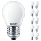 Fordelspakning 10x Philips Master Value LED Lustre E27 Ball matt 3.4W 470lm - 927 ekstra varm hvit | beste fargegjengivelse - dimbar - erstatter 40W