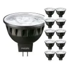 Fordelspakning 10x Philips Master LED Spot GU5.3 MR16 7.5W 485lm 24D - 927 ekstra varm hvit | beste fargegjengivelse - dimbar - erstatter 50W