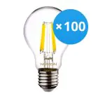 Fordelspakning 100x Noxion Lucent LED E27 Pære filament klar 4.5W 470lm - 840 kald hvit | erstatter 40W