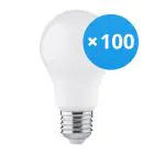 Fordelspakning 100x Bright Choice LED Pære E27 Pære Matt 4.9W 470lm - 830 Varm Hvit | Erstatter 40W