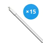 Fordelspakning 15x Bright Choice LED Lyslister Vanntett 27W 2970lm - 840 Kald Hvit | 150cm