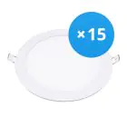 Fordelspakning 15x Bright Choice LED Downlight UltraSlim 24W 1950lm 110D - 840 Kald Hvit | 295mm - Utskjæring 280mm