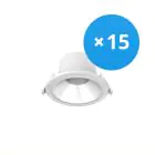 Fordelspakning 15x Noxion LED Downlight Apollo 9W 1100lm 60D - 830 Varm Hvit | 145mm - Utskjæring 120mm - UGR 