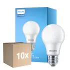 Fordelspakning 10x Philips Corepro LED Pære E27 Pære matt 8W 806lm - 827 ekstra varm hvit | erstatter 60W