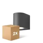 Fordelspakning 2x D'Lite Veggbelysning Vossem Svart | IP54 - Egnet Til 1x GU10