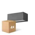 Fordelspakning 4x D'Lite Veggbelysning Bello Svart Up & Down 12W 850lm - 830 Varm Hvit| IP54