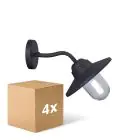 Fordelspakning 4x D'Lite Veggbelysning Ember Svart | IP54 - Egnet for 1x E27