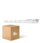 Fordelspakning 6x Ledvance LED Lyslister Vanntett Fuktighetstett 46W 6400lm - 865 Daglys | 150cm