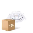 Fordelspakning 10x Noxion LED Vippbar Slim Spot Hvit Runde 6W 520lm 60D - 927 Ekstra Varm Hvit | 85mm - IP54 - Dimbar - Beste Fargegjengivelse