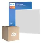 Fordelspakning 4x Philips LED Panel CoreLine RC132V 26W 3600lm - 840 Kald Hvit | 60x60cm - UGR 