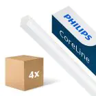Fordelspakning 4x Philips LED Lyslister CoreLine BN126C 31W 4100lm - 840 Kald Hvit | 120cm - 1x Kabelgjennomføring