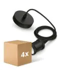 Fordelspakning 4x Philips Cord Vintage E27 svart