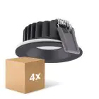 Fordelspakning 4x Ledvance LED spot Air Fix Aluminium svart 6W 510lm 36D - 930 varm hvit | Utskjæring 68mm - IP65 - beste fargegjengivelse - dimbar