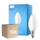 Fordelspakning 10x Philips Corepro LED Mignon E14 matt 6.5W 806lm - 827 ekstra varm hvit | erstatter 60W