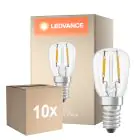 Fordelspakning 10x Ledvance Spesiell LED E14 T26 Filament Klar 1.3W 110lm - 827 Ekstra Varm Hvit | Erstatter 12W