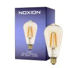 Noxion LED E27 Edison Filament Rav 7W 630lm - 822 Ekstra Varm Hvit | Dimbar - Erstatter 50W