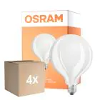Fordelspakning 4x Osram Classic LED E27 Globe Filament Matt 17W 2452lm - 840 Kald Hvit | Erstatter 150W