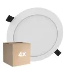 Fordelspakning 4x Ledvance Downlight Slim Alu Hvit 16W 1600lm 90D - 830 Varm Hvit | Utskjæring 175mm - IP44 