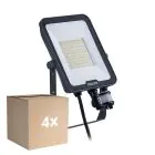 Fordelspakning 4x Philips LED Flomlys Ledinaire BVP167 50W 6000lm 110D - 830-840-865 CCT | IP65 - Bevegelses- og Lyssensor - Symmetrisk