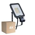 Fordelspakning 4x Philips LED Flomlys Ledinaire BVP167 30W 3600lm 110D - 830-840-865 CCT | IP65 - Bevegelses- og Lyssensor - Symmetrisk