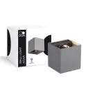 D'Lite Veggbelysning Nova Grå Up & Down 4.9W 480lm - 830 Varm Hvit | IP54 - Justerbar strålevinkel