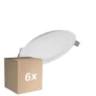 Fordelspakning 6x Ledvance LED Downlight Slim Runde DN105 6W 430lm 120D - 840 Kald Hvit | 118mm 