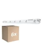 Fordelspakning 6x Ledvance LED Lyslister Vanntett Fuktighetstett Value 25W 3000lm - 840 Kald Hvit | 150cm