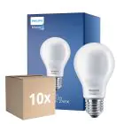 Fordelspakning 10x Philips Classic LED Pære E27 Pære matt 4.5W 470lm - 827 ekstra varm hvit | erstatter 40W
